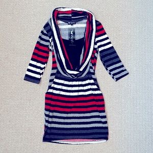 NWT Drape Neck Long Sleeve Dress w/ Pockets